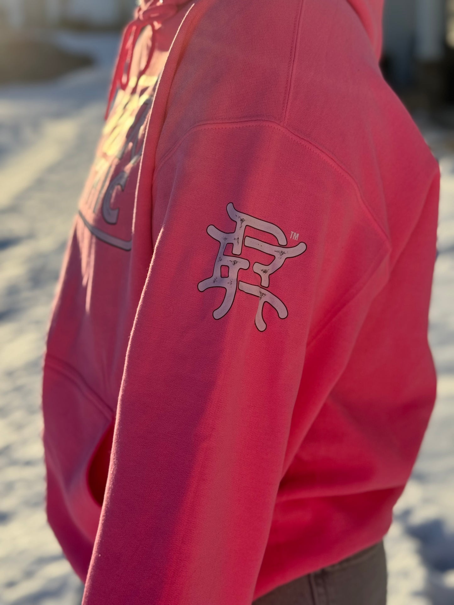 Neon Pink Logo Hoodie