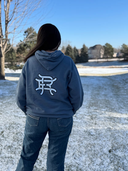 Steel Blue Logo Hoodie