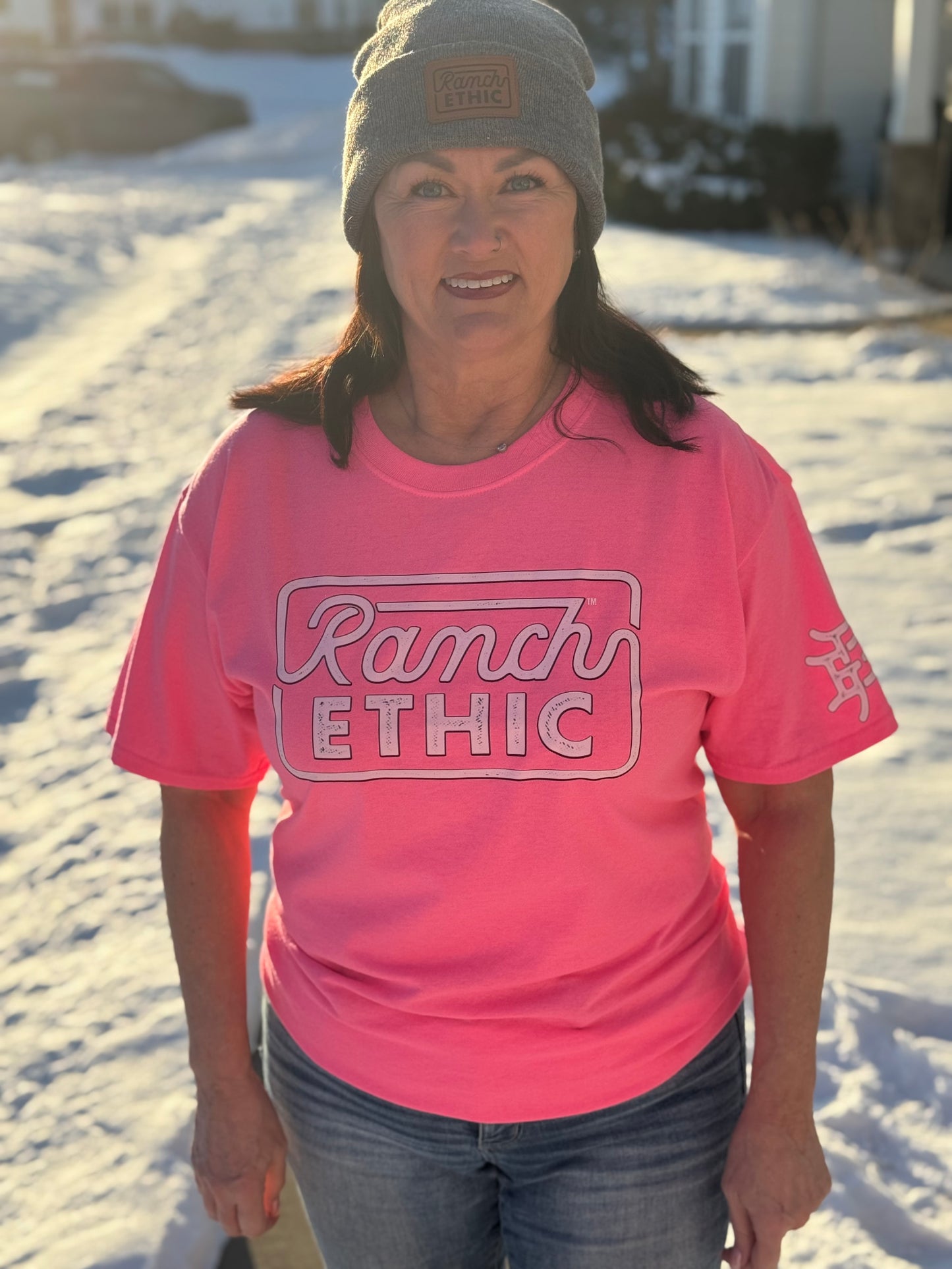 Neon Pink Logo Tee