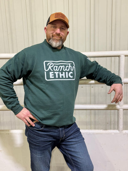 Dark Green Logo Crewneck